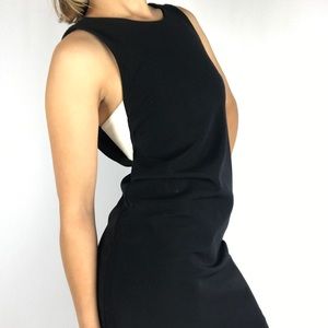 ZARA BASIC blk&wht dress w/ v-back xs